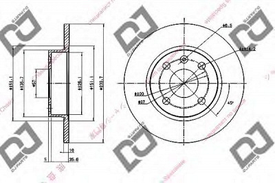 DJ PARTS bd1776 -  Тормозной диск
